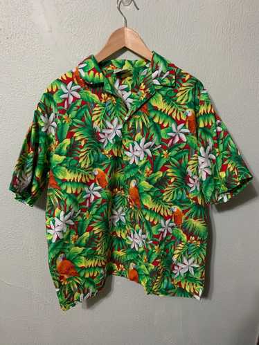 Epicjacket Washington Hawaiian Shirt Tropical Pattern Coconut Tree 3D Hawaiian Shirt, White, Size S, M, L, XL, 2XL, 3XL, 4XL, 5XL