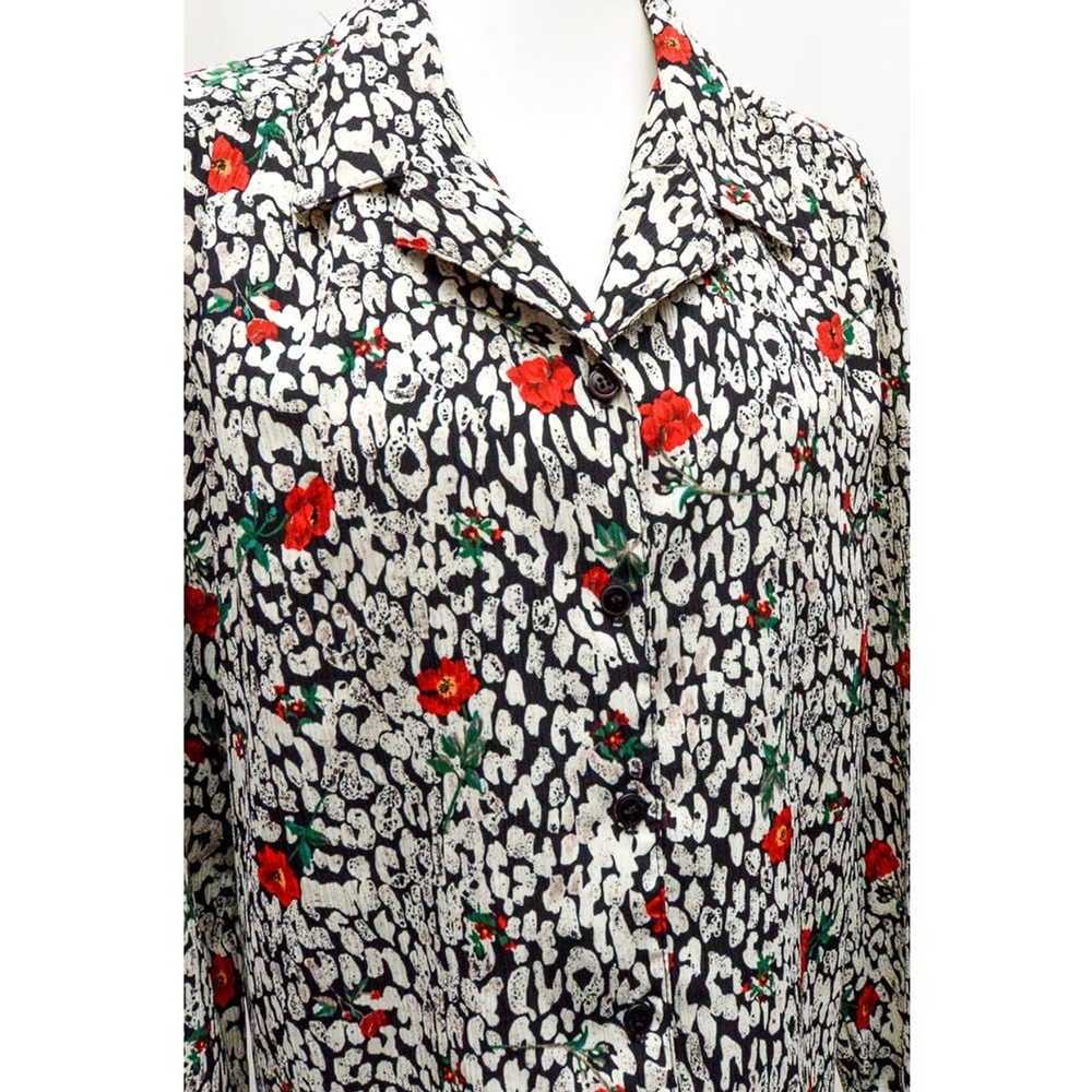 GRAFF Vintage Graff womens blouse black white red… - image 4