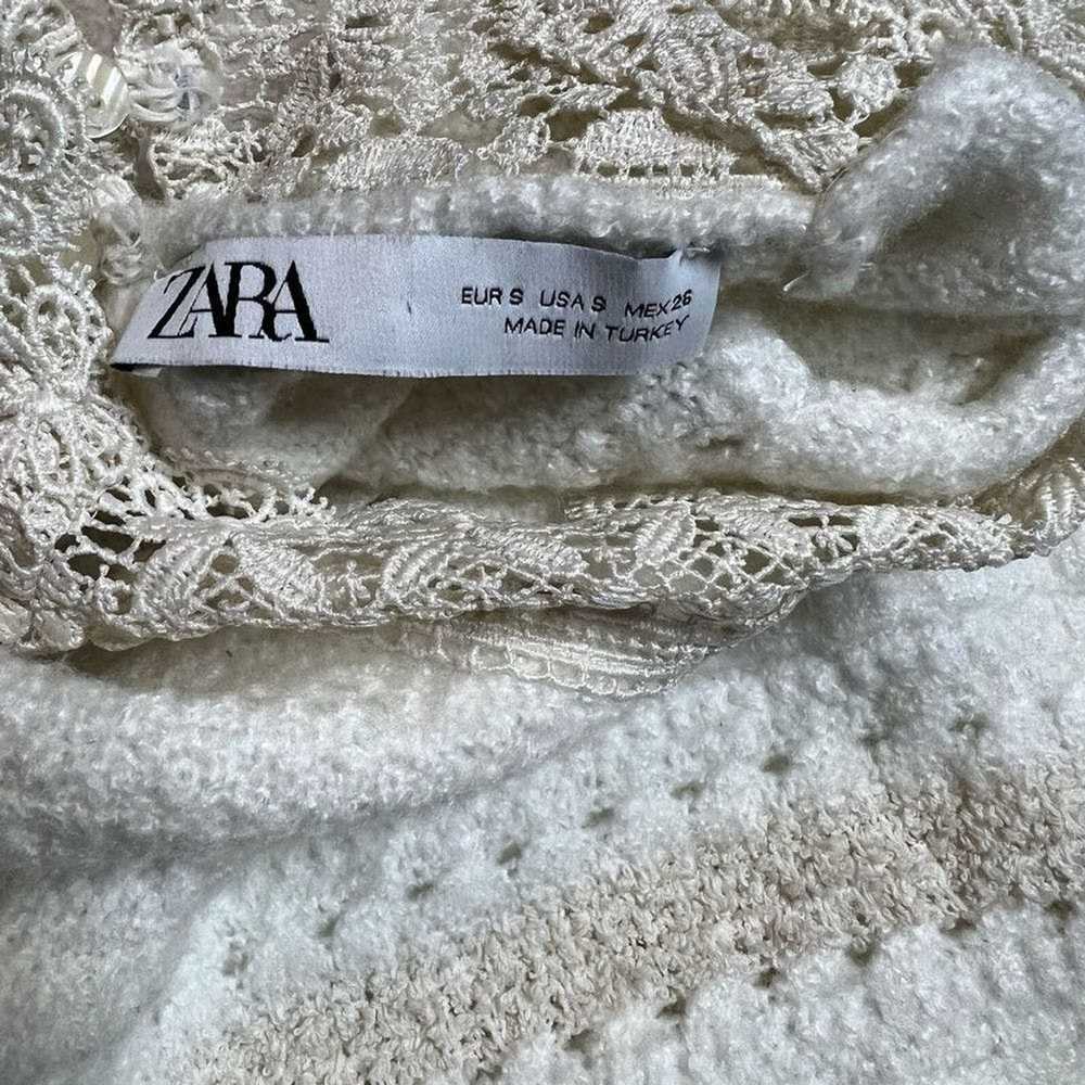 Zara Zara lace cream oversized sweater - image 9