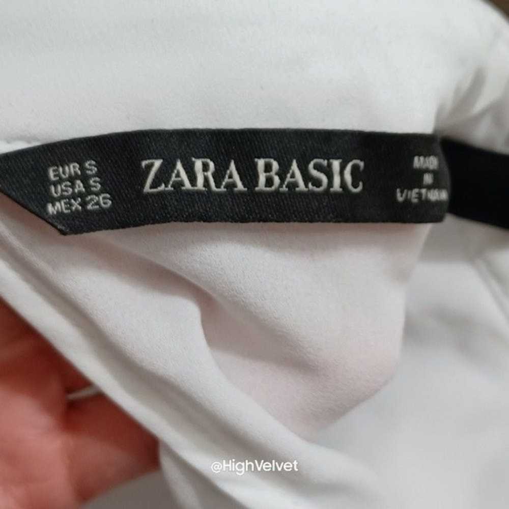 Zara ZARA Basic White Lightweight Blouse sz Small - image 6