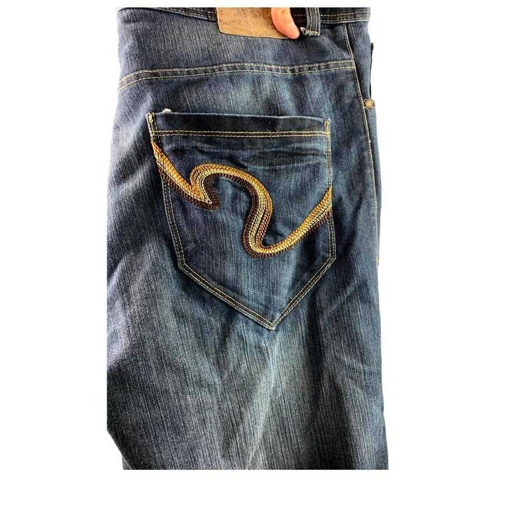 Southpole Vintage Southpole embroidered jean shor… - image 3