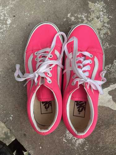 Vans Neon Pink Old Skool Womens Lace-Up Sneakers S