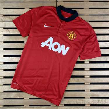 Nike Manchester United Aon White Soccer Football Jersey Stanley #10 - Youth  Sz M