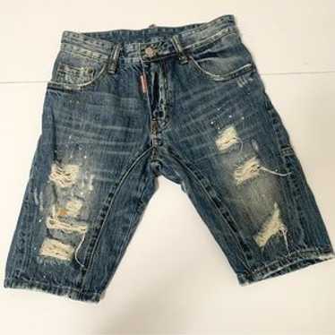 パンツ Dsquared damaged denim jeans jorts Dsquared2 Denim Shorts Size W33 (M) With Scuffs Ripped - Etsy