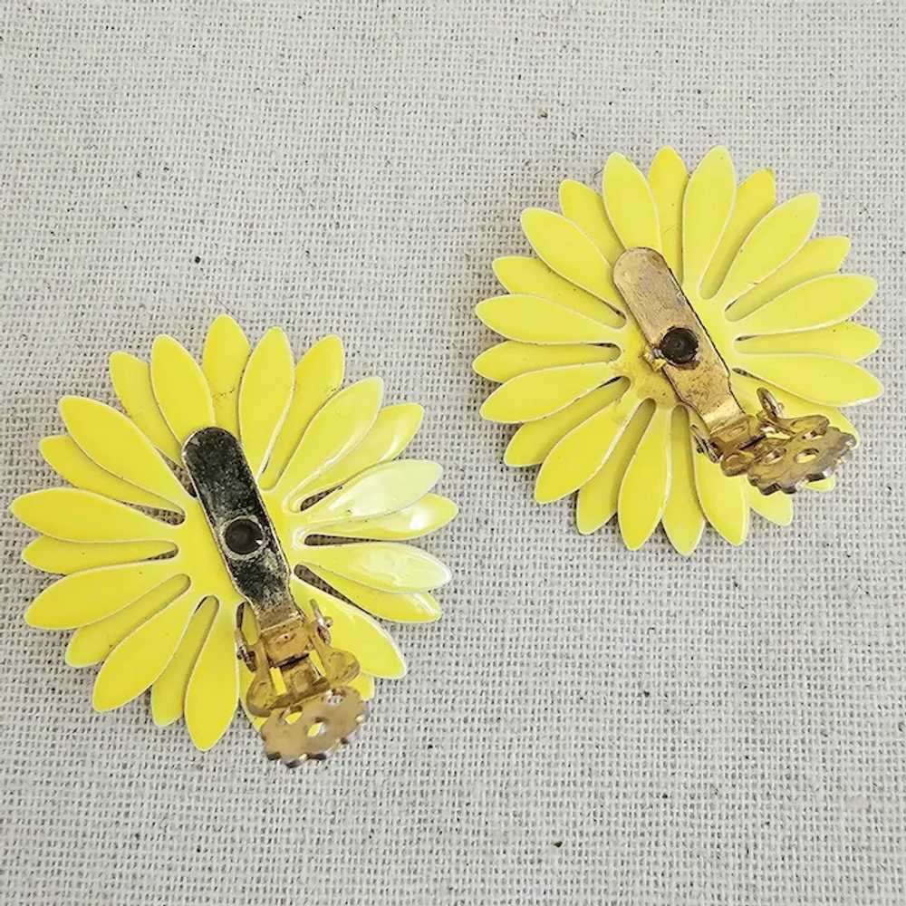 Fabulous Huge Vintage CAPRI Yellow Orange Enamel … - image 10