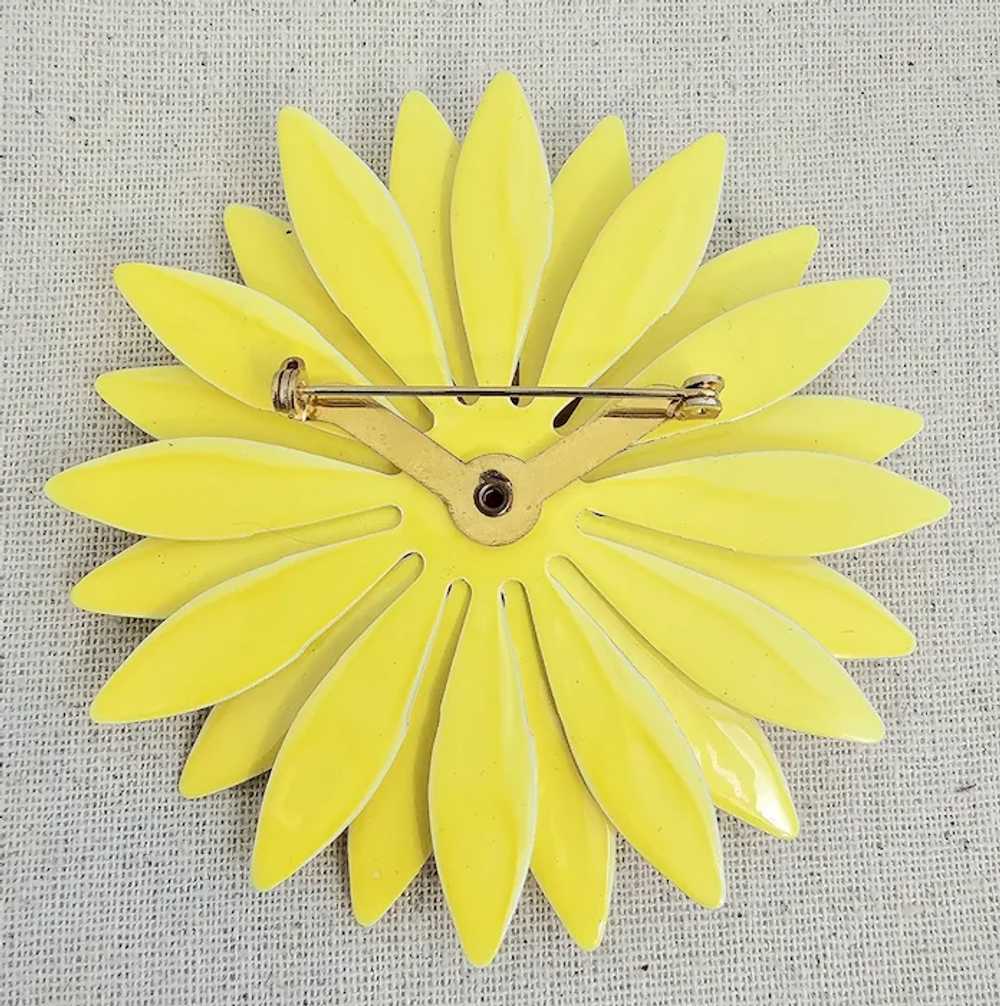 Fabulous Huge Vintage CAPRI Yellow Orange Enamel … - image 7