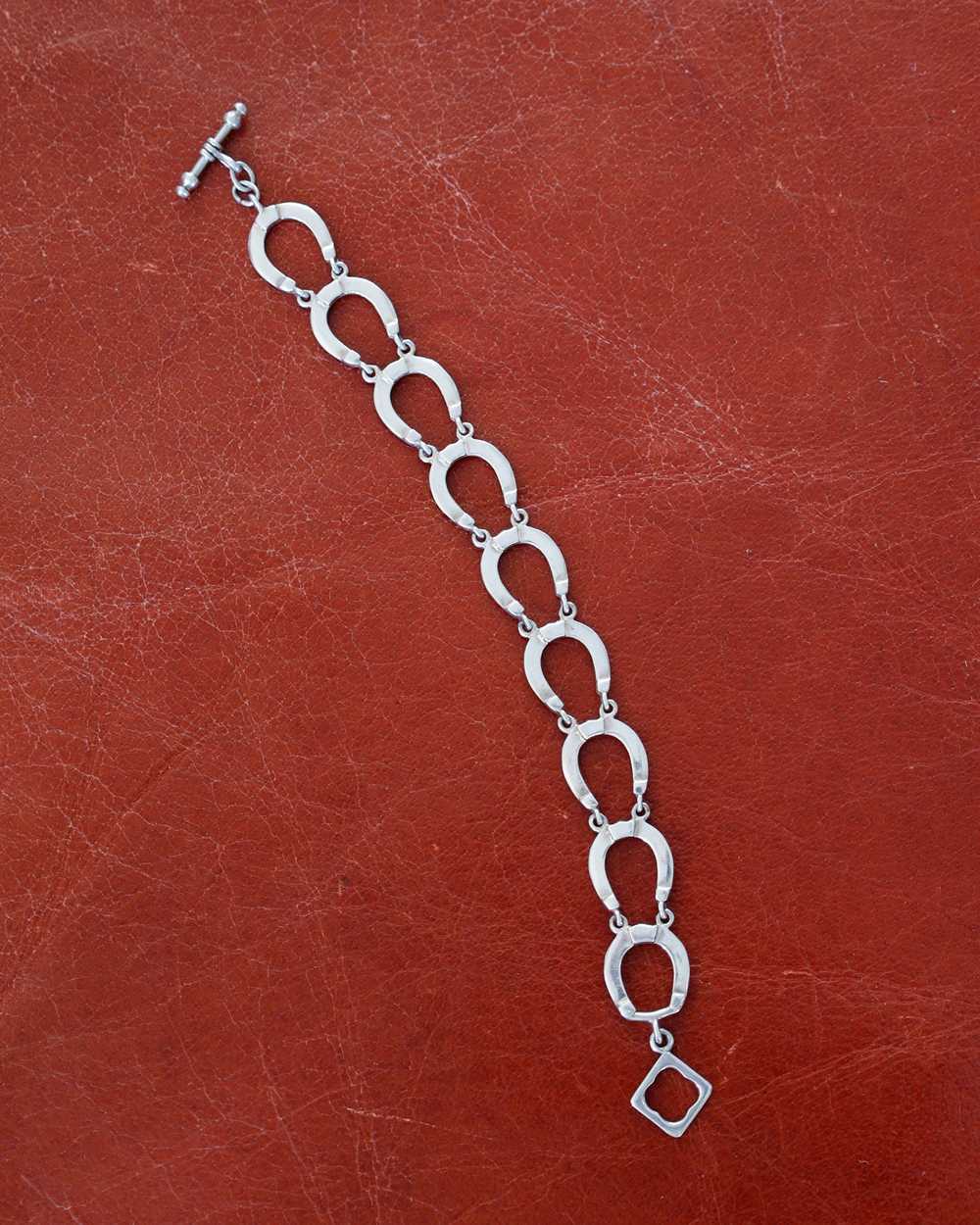 Horseshoe Silver Link Bracelet - image 1