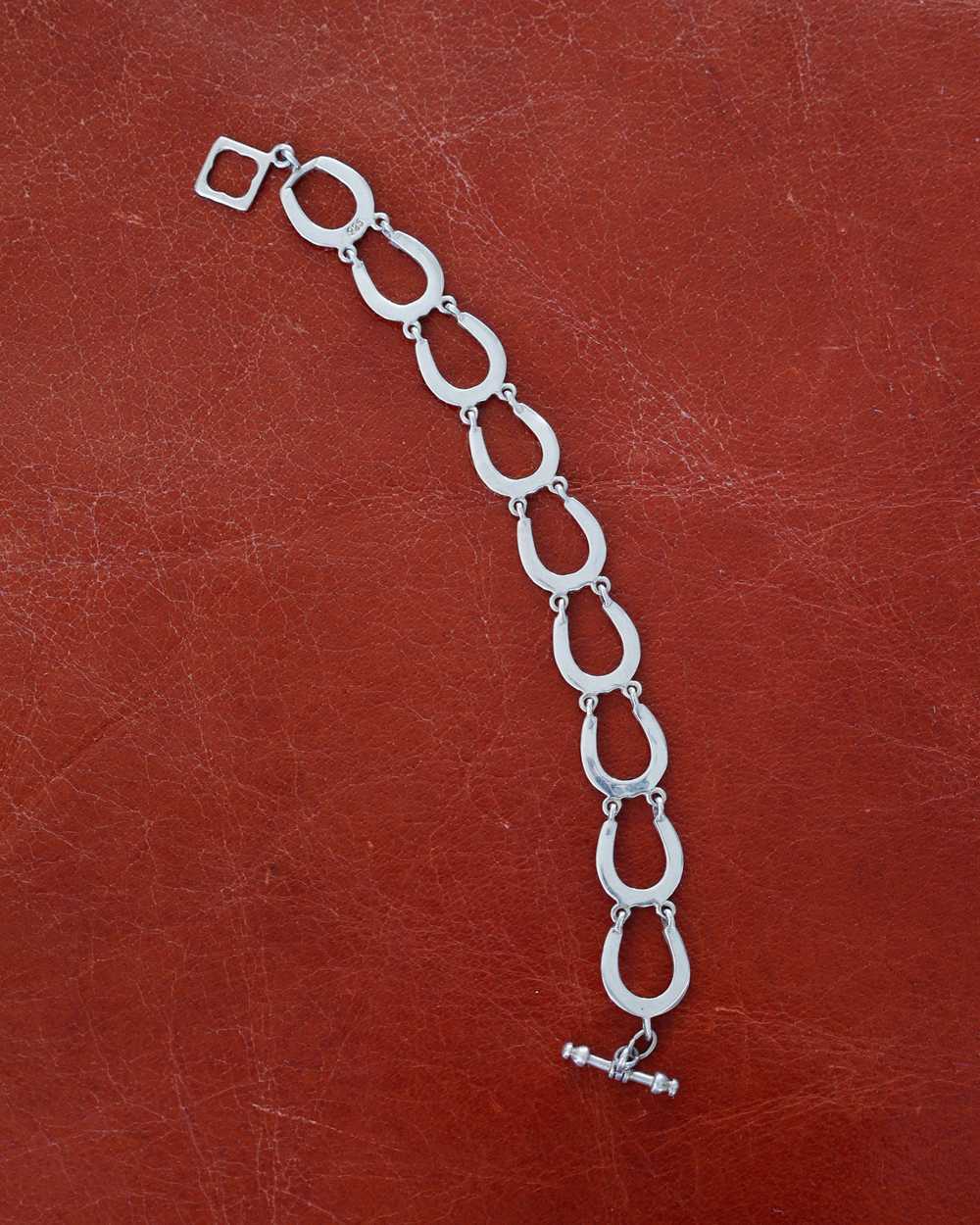 Horseshoe Silver Link Bracelet - image 3