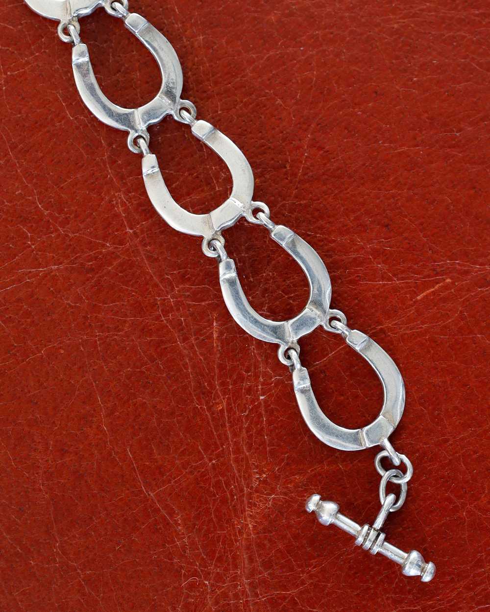 Horseshoe Silver Link Bracelet - image 6