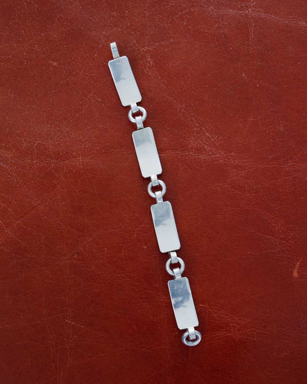 Silver Plate Link Bracelet - image 5