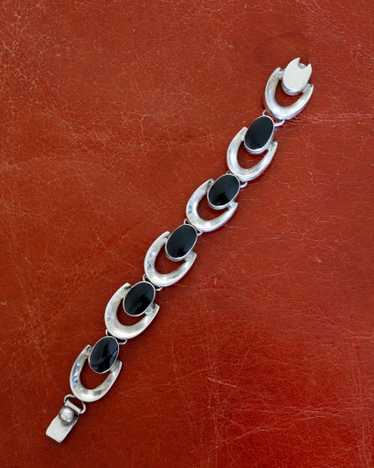 Taxco Onyx Link Silver 950 Bracelet