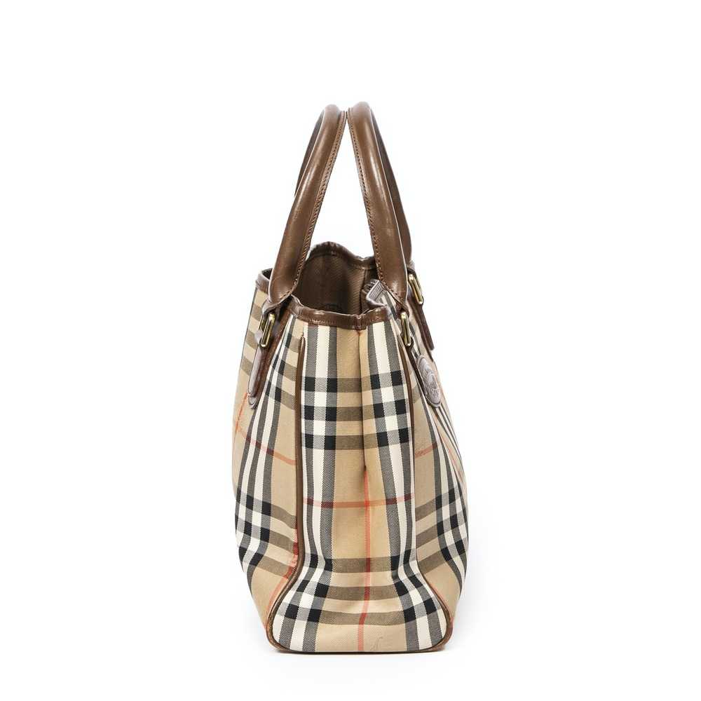 Burberry Burberrys Open Handbag in Beige/Brown Ha… - image 2