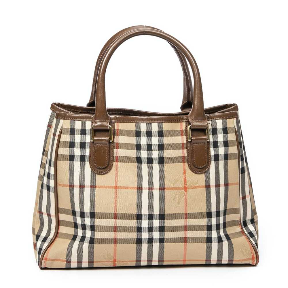 Burberry Burberrys Open Handbag in Beige/Brown Ha… - image 3