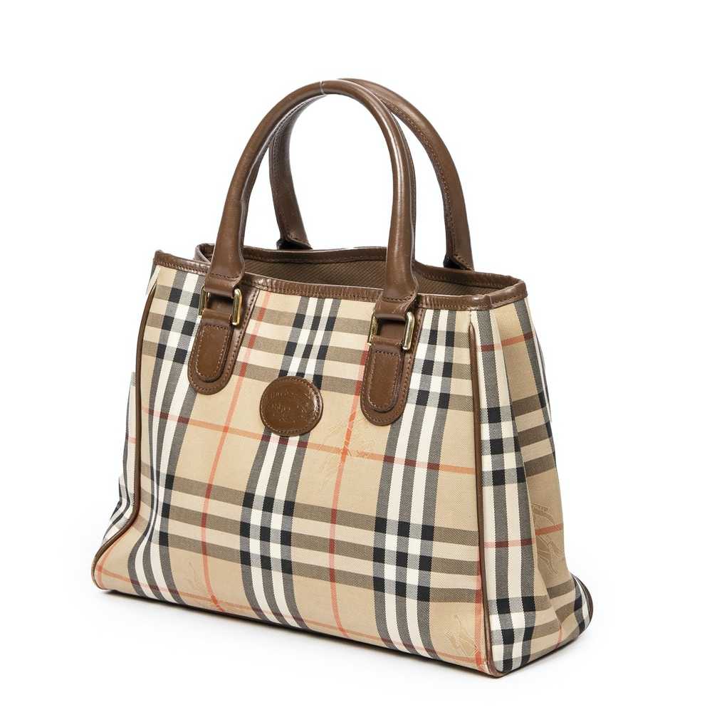 Burberry Burberrys Open Handbag in Beige/Brown Ha… - image 6