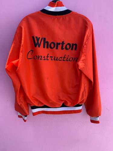 *AS-IS* 1970S WHORTON CONSTRUCTION NYLON BUTTON UP