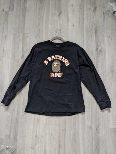 Bape Katakana College Long Sleeve Tee