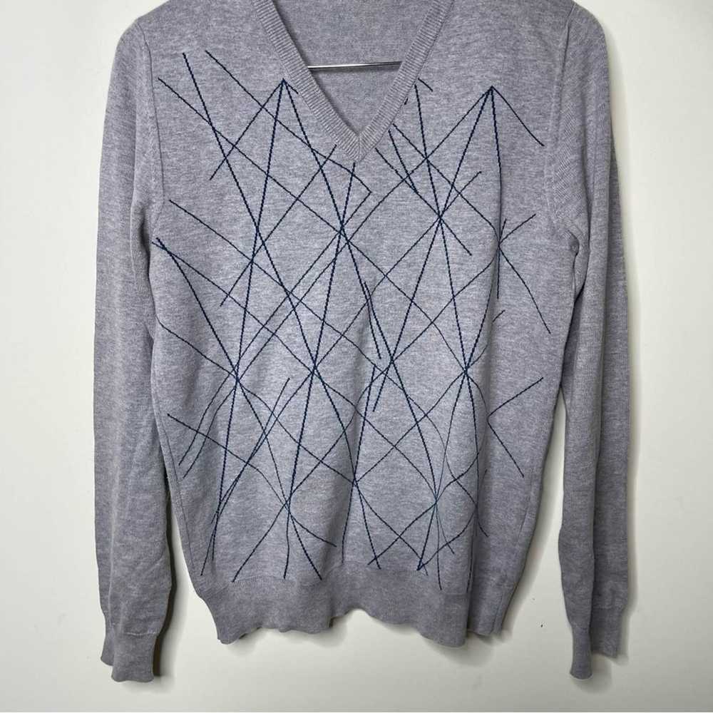 Other 5+1 Annapurna grey men V neck knit top with… - image 4