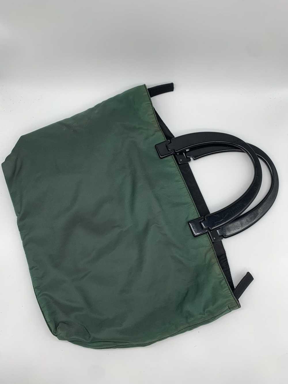 Prada Prada Green Nylon Handle Bag - image 1