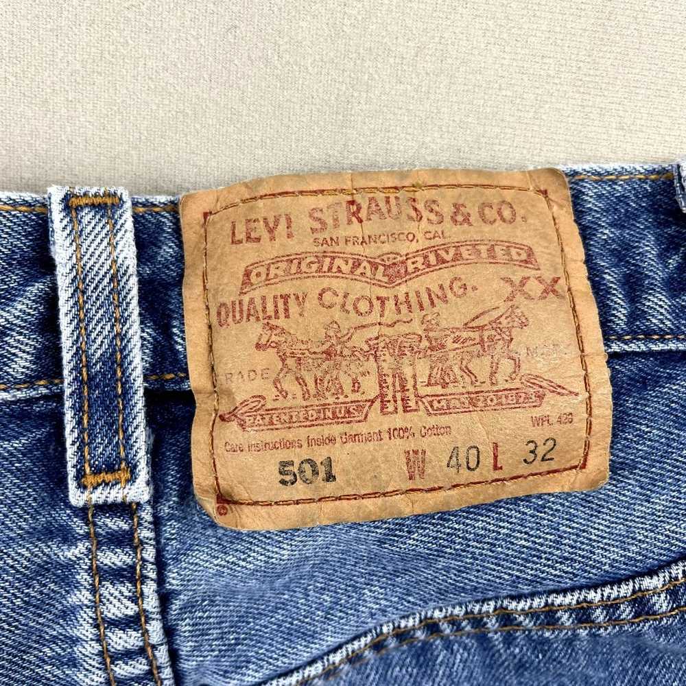 Levi's × Vintage Vintage Levis 501 Jeans 40x32 Bl… - image 3