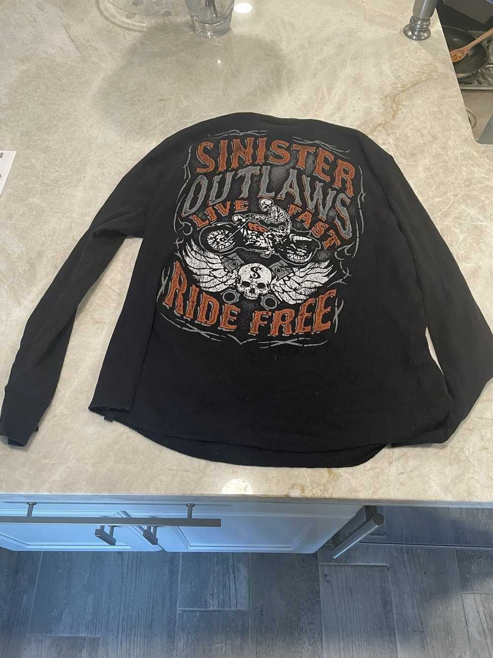 Vintage Black skeleton biker thermal - image 4