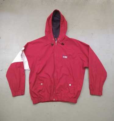 Vintage 90s Chaps Ralph Lauren Red Zip Harrington Jacket Size
