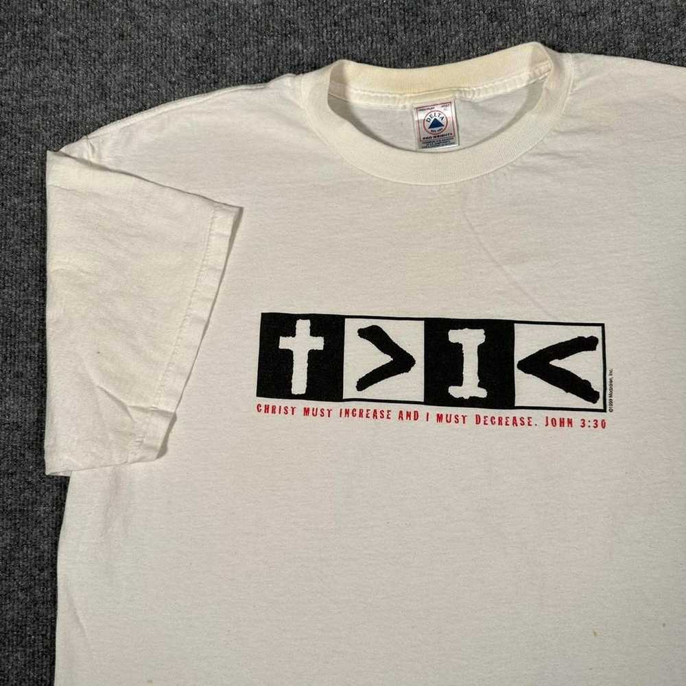 Hanes × Vintage Vintage Y2K Jesus Symbols T Shirt… - image 1