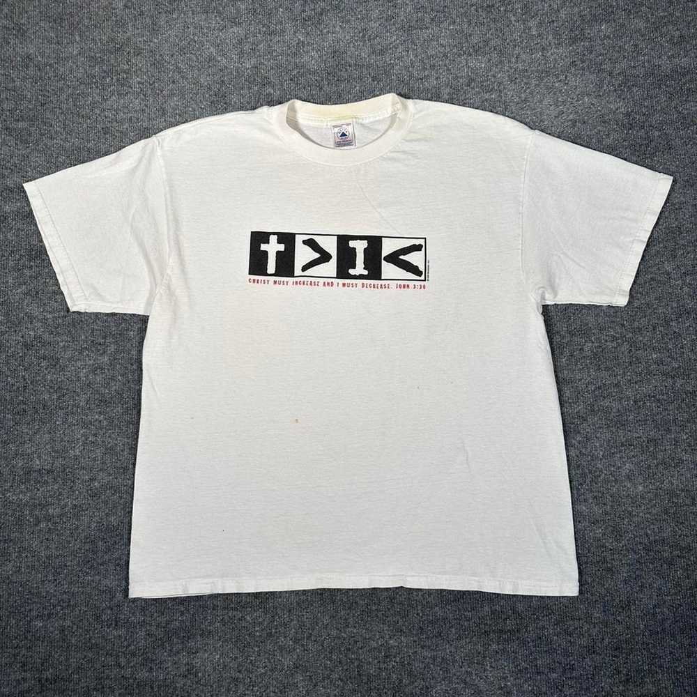 Hanes × Vintage Vintage Y2K Jesus Symbols T Shirt… - image 2