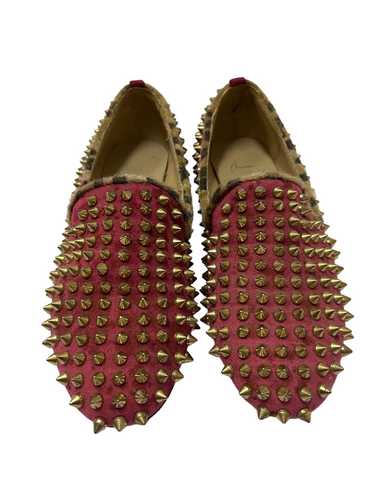 Christian Louboutin Brown Panettone Dandelion Spikes Loafers Dark brown  Leather Patent leather ref.409441 - Joli Closet