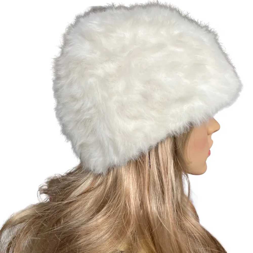 Vintage White Furry Hat - image 6