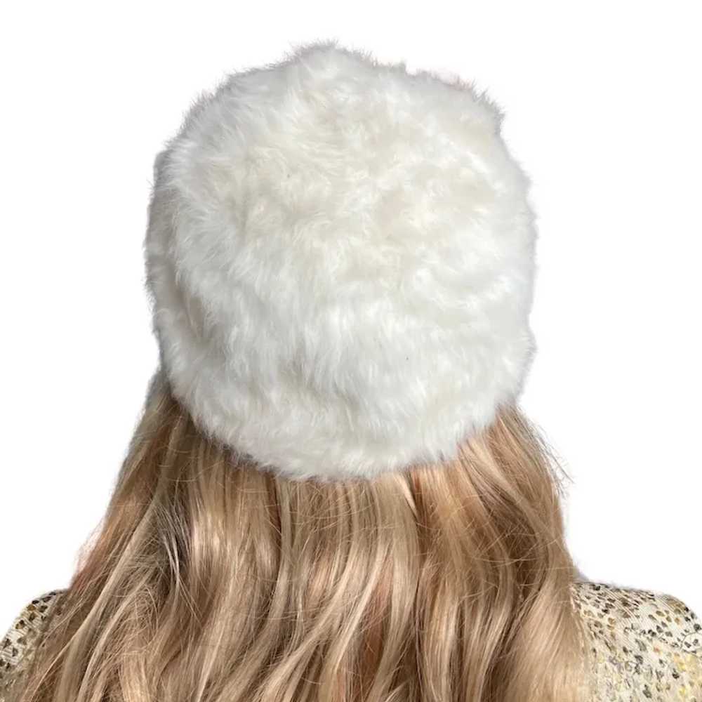 Vintage White Furry Hat - image 7