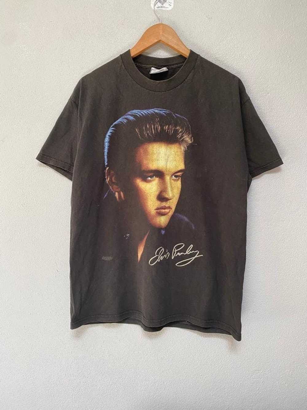 Band Tees × Vintage Vintage elvis presley portrai… - image 1