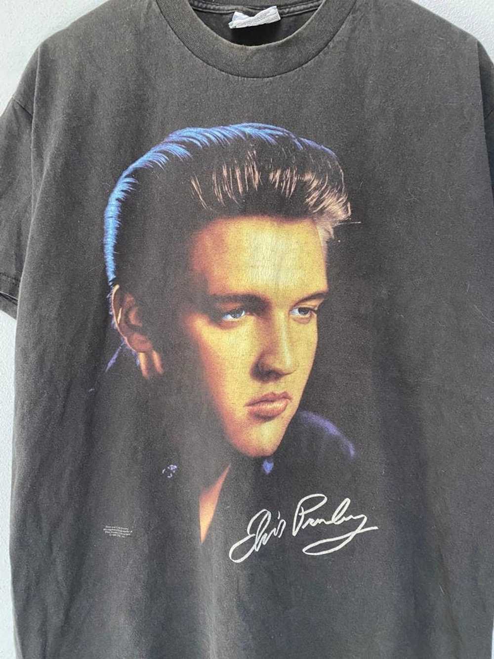 Band Tees × Vintage Vintage elvis presley portrai… - image 4