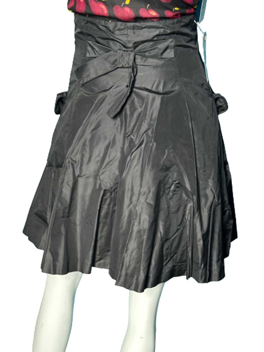 1980’s Omi Norma Kamali Button Front Taffeta Mini… - image 2