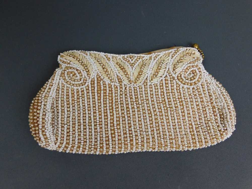 Small Vintage 1930s Beaded Clutch Purse, Evening … - image 10