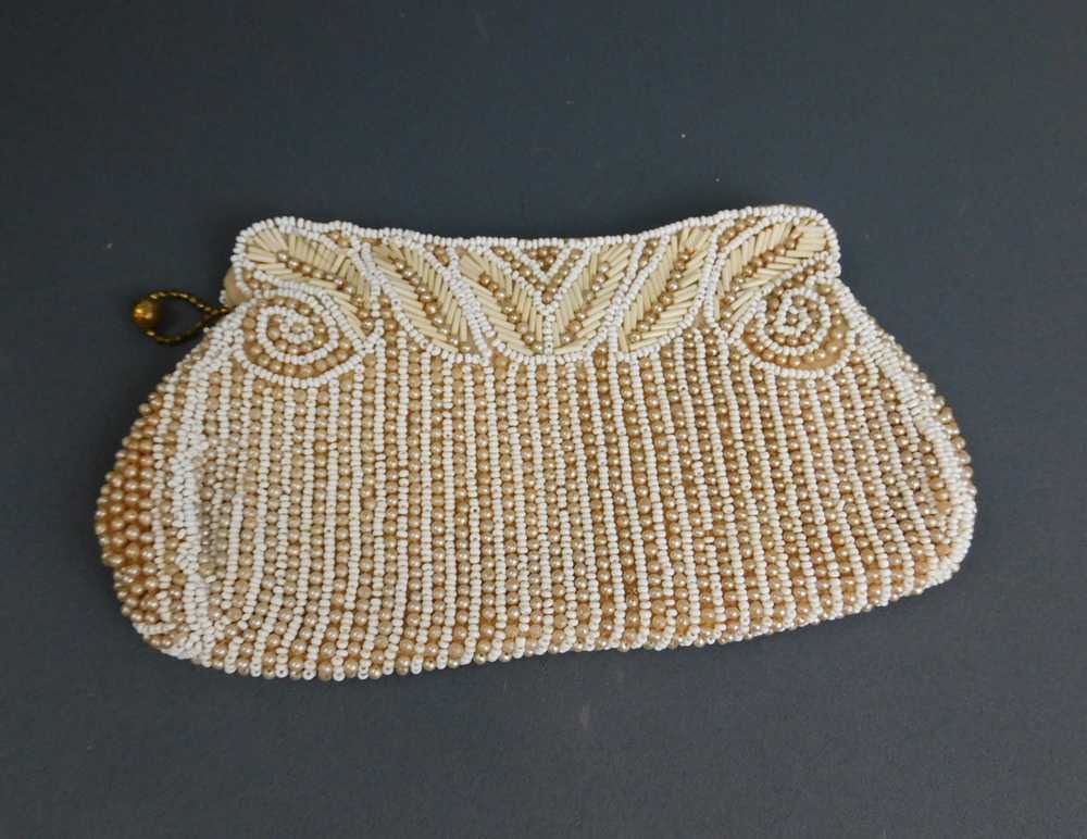 Small Vintage 1930s Beaded Clutch Purse, Evening … - image 5