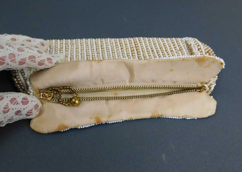 Small Vintage 1930s Beaded Clutch Purse, Evening … - image 6