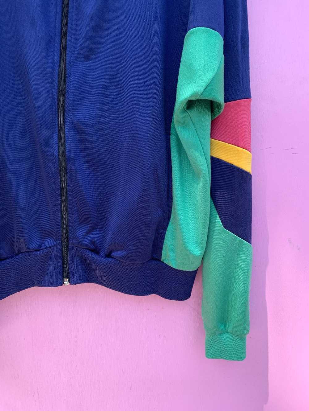KILLER! 1990S MULTI COLOR BLOCK ZIP UP TRACK JACK… - image 5