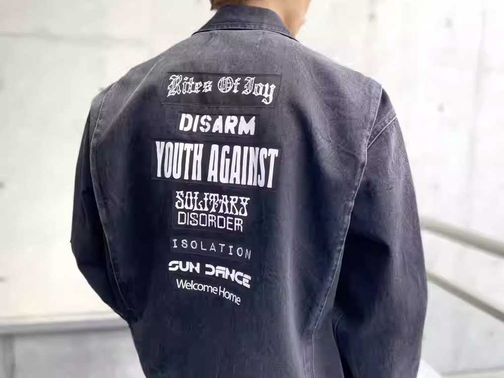 Raf Simons RAF SIMONS 21ss patch slogan denim jac… - image 3