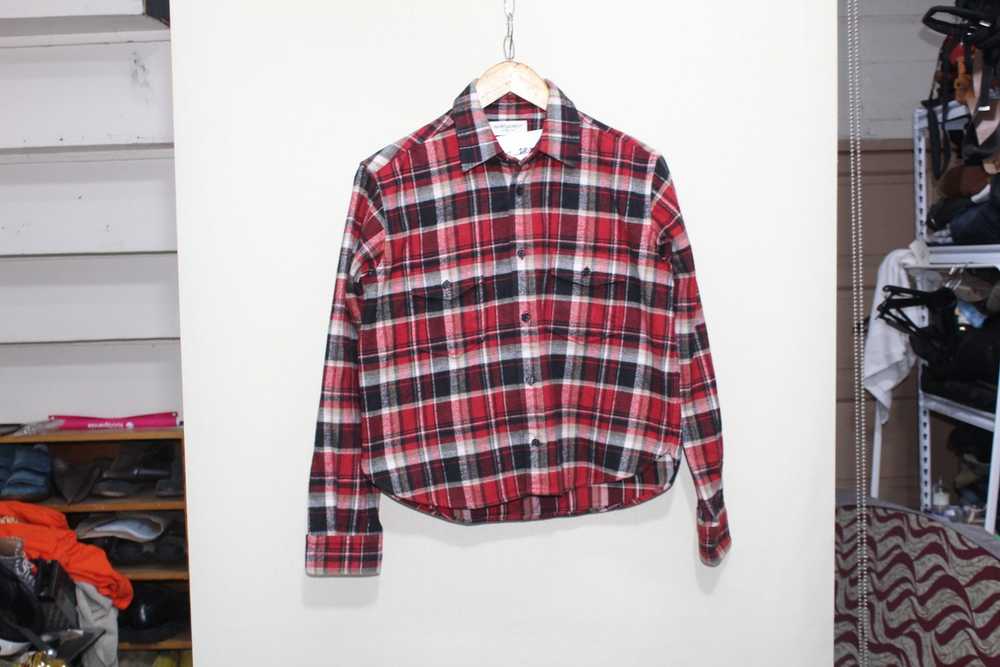 Saint Laurent Paris oversized cropped flannel - image 1