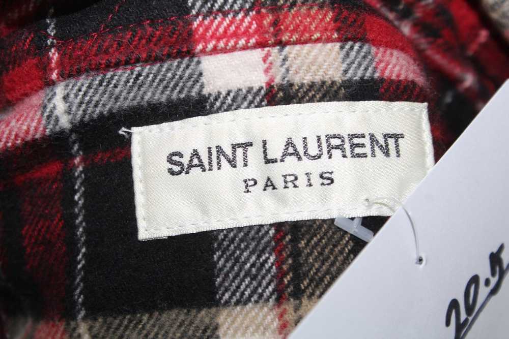 Saint Laurent Paris oversized cropped flannel - image 5