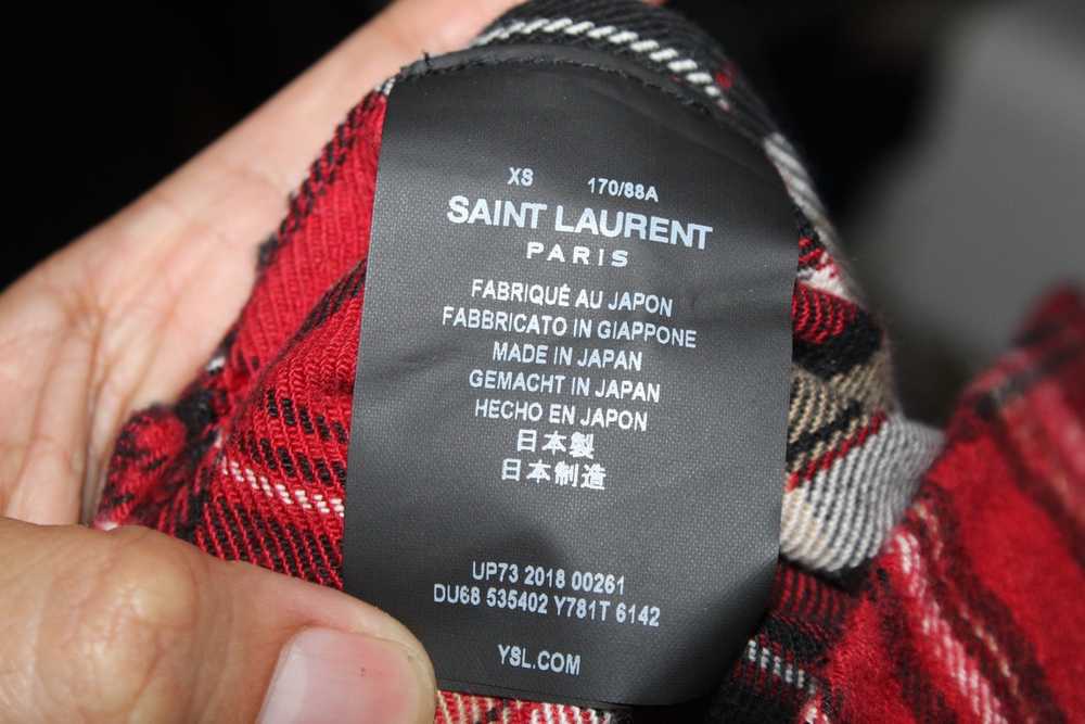 Saint Laurent Paris oversized cropped flannel - image 7