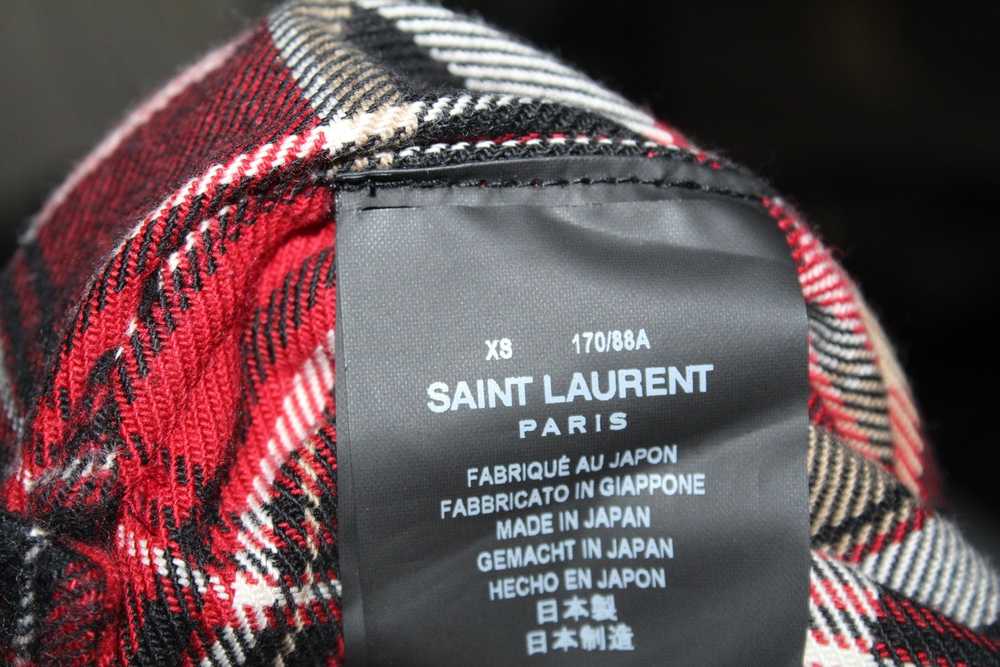 Saint Laurent Paris oversized cropped flannel - image 9