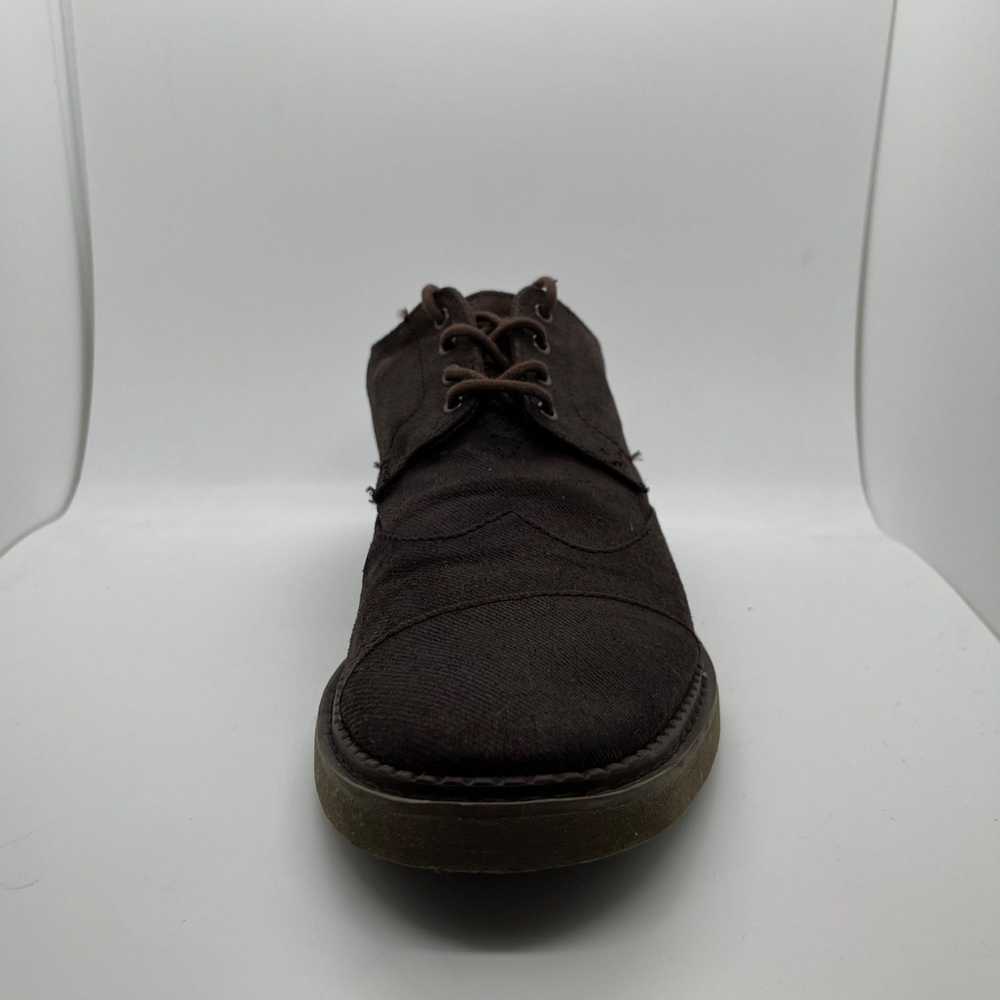 Toms Toms Dress Shoes Brown Canvas Mens Size 10.5 - image 2