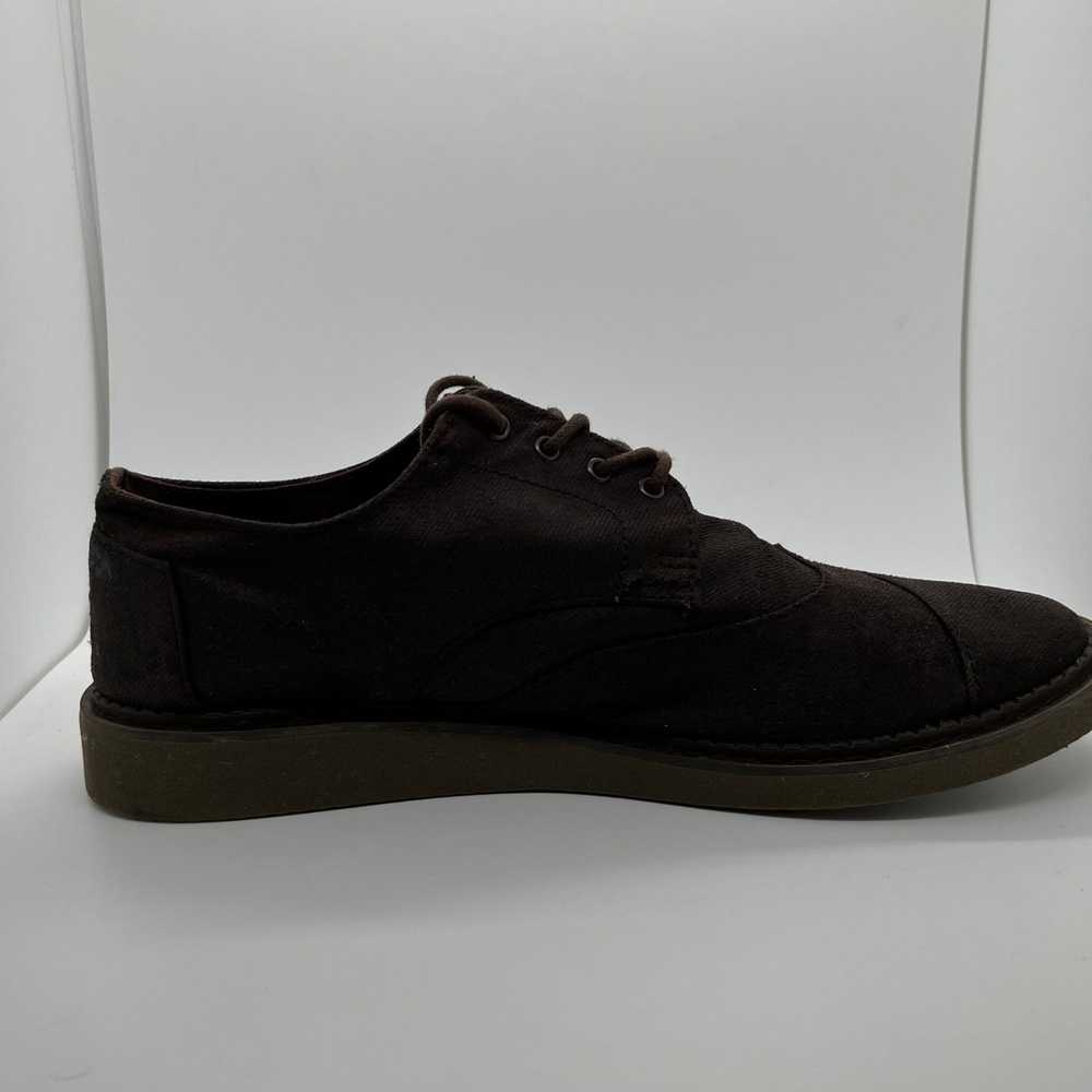 Toms Toms Dress Shoes Brown Canvas Mens Size 10.5 - image 3