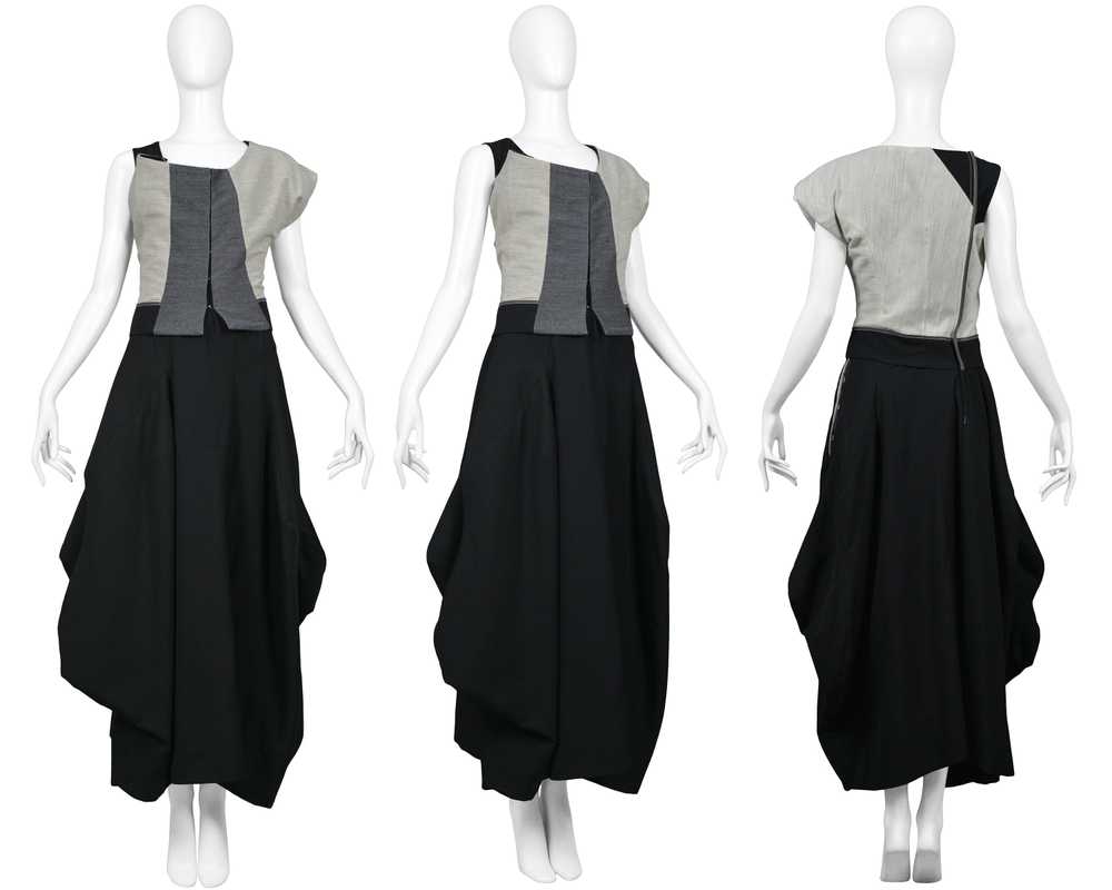 COMME DES GARCONS GREY & BLACK ASYMMETRICAL MODER… - image 1