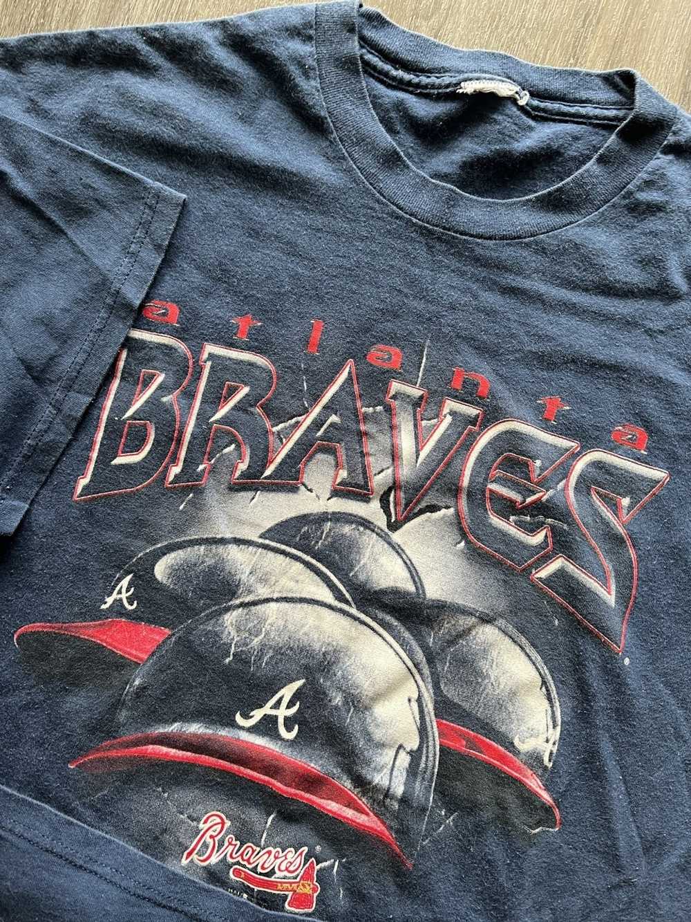 MLB x Grateful Dead x Braves T-Shirt from Homage. | Navy | Vintage Apparel from Homage.