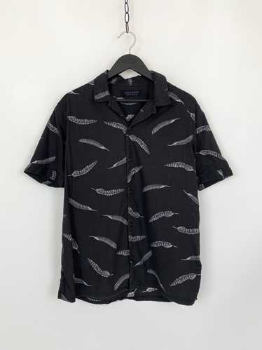 ALLSAINTS Starburn Printed Relaxed Fit Button Down Camp Shirt