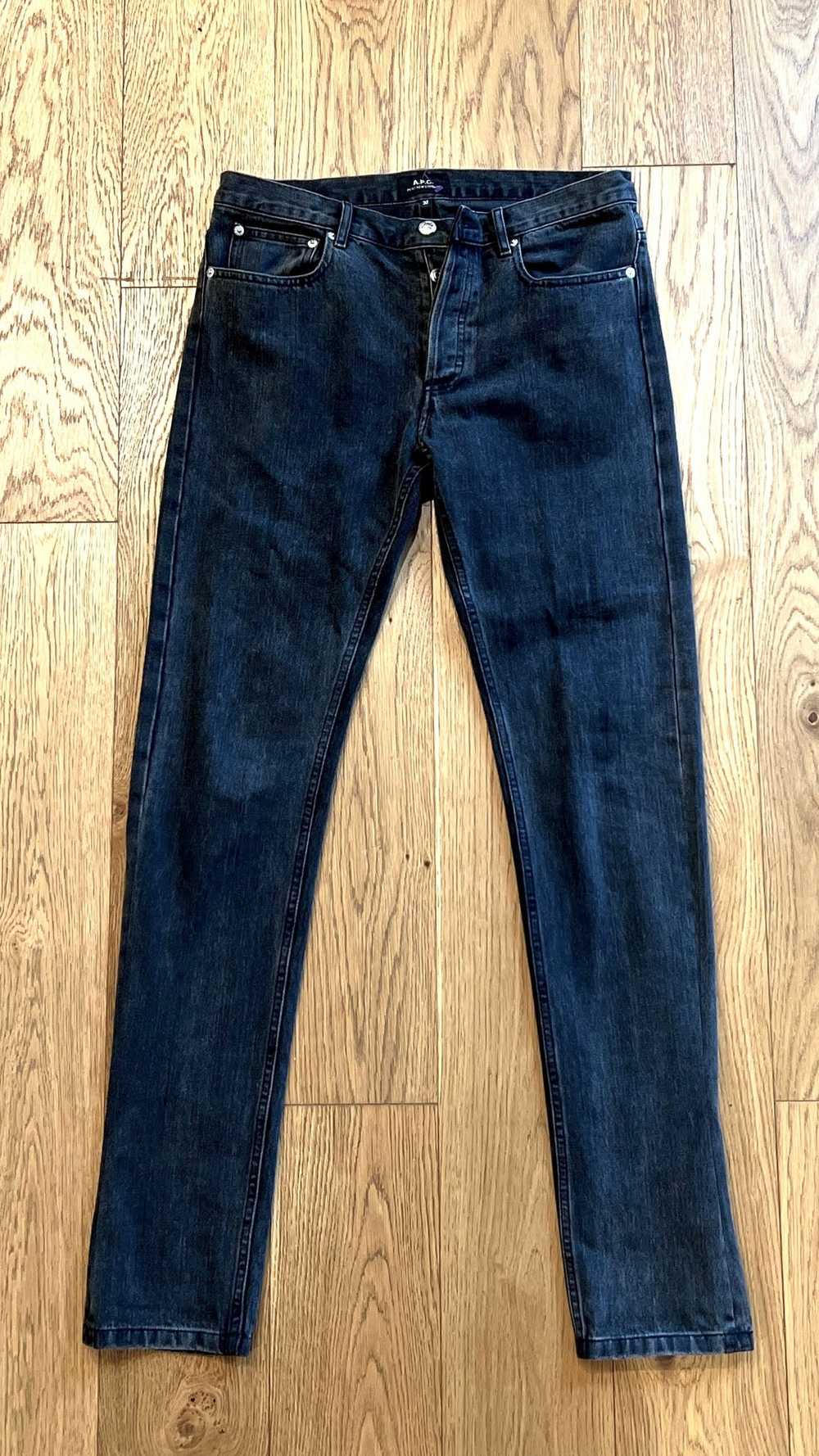 A.P.C. APC Faded Black Denim Jeans - image 1