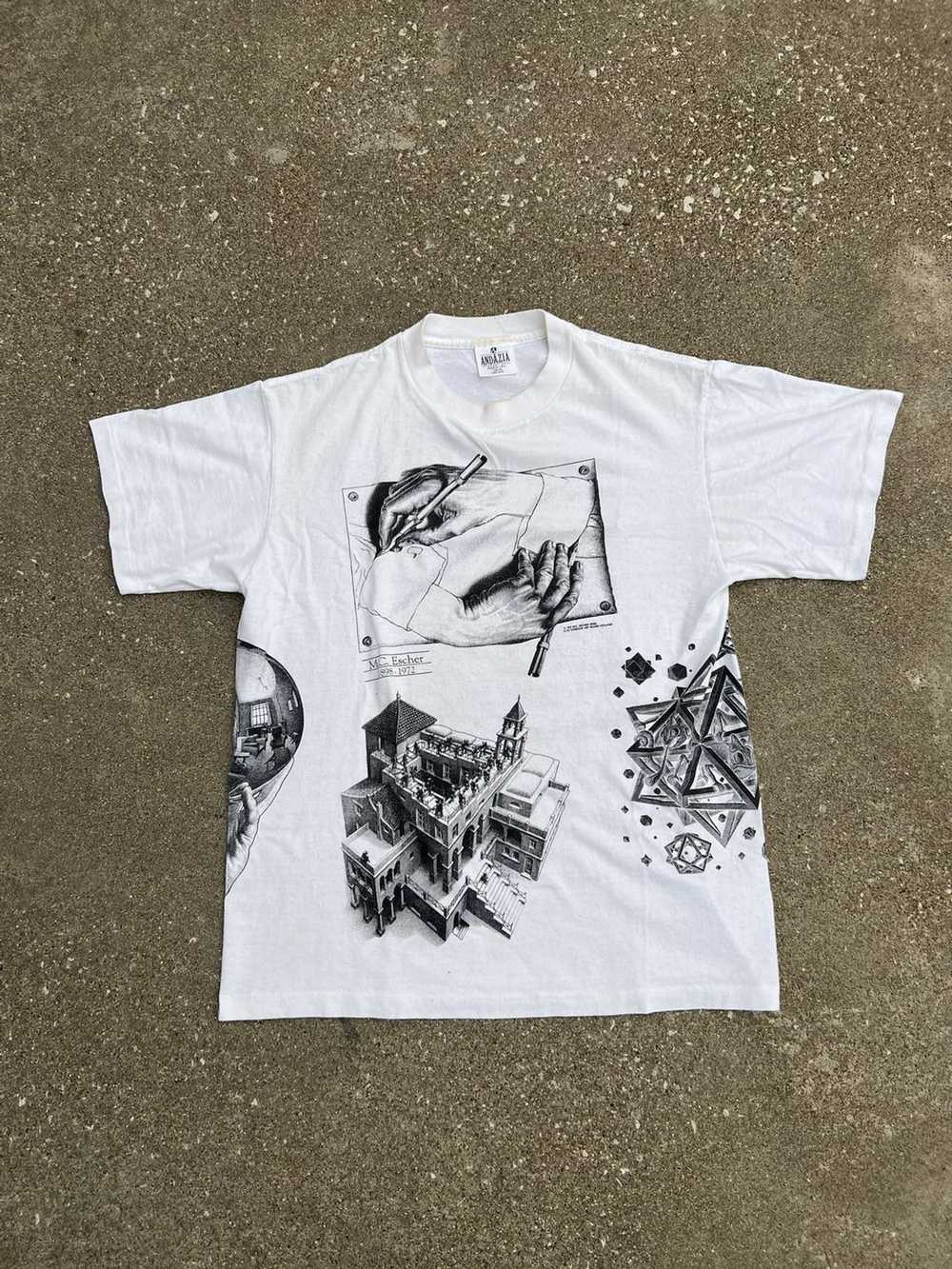 Vintage Vintage MC Escher All Over Print T Shirt - Gem