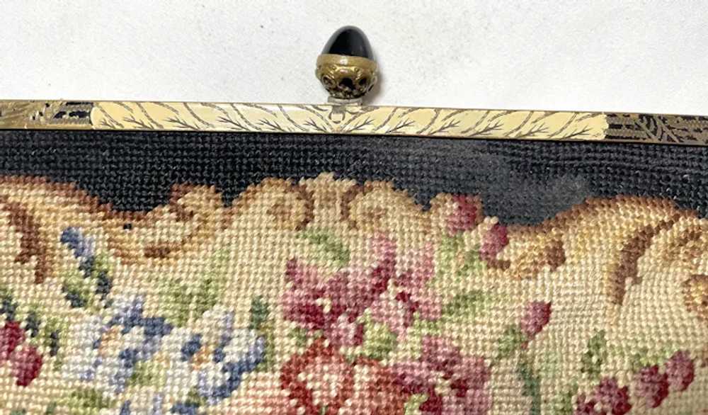 Antique handmade Victorian petit point needlepoin… - image 6
